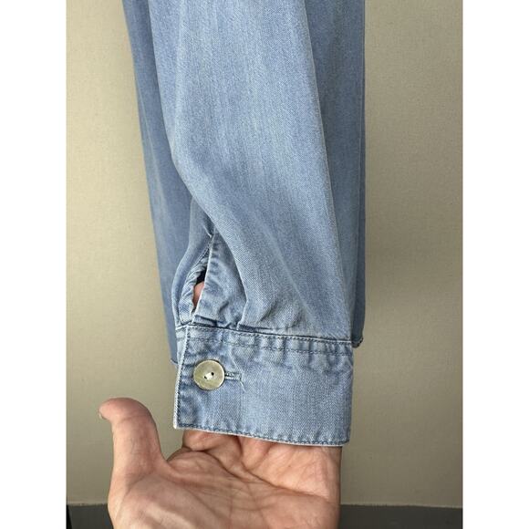 Soft Surroundings Shirt Top Womens Sz S Tencel Lyocell Button Up Long Sleeve - Picture 5 of 16